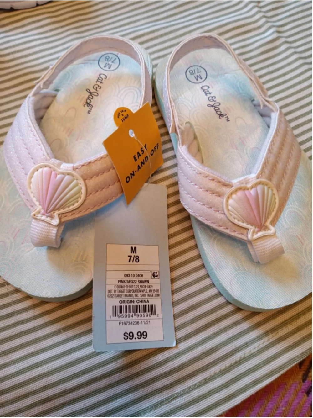 Girls Sandals & flip flops 3 pack New with tags 2 double strap flip flops